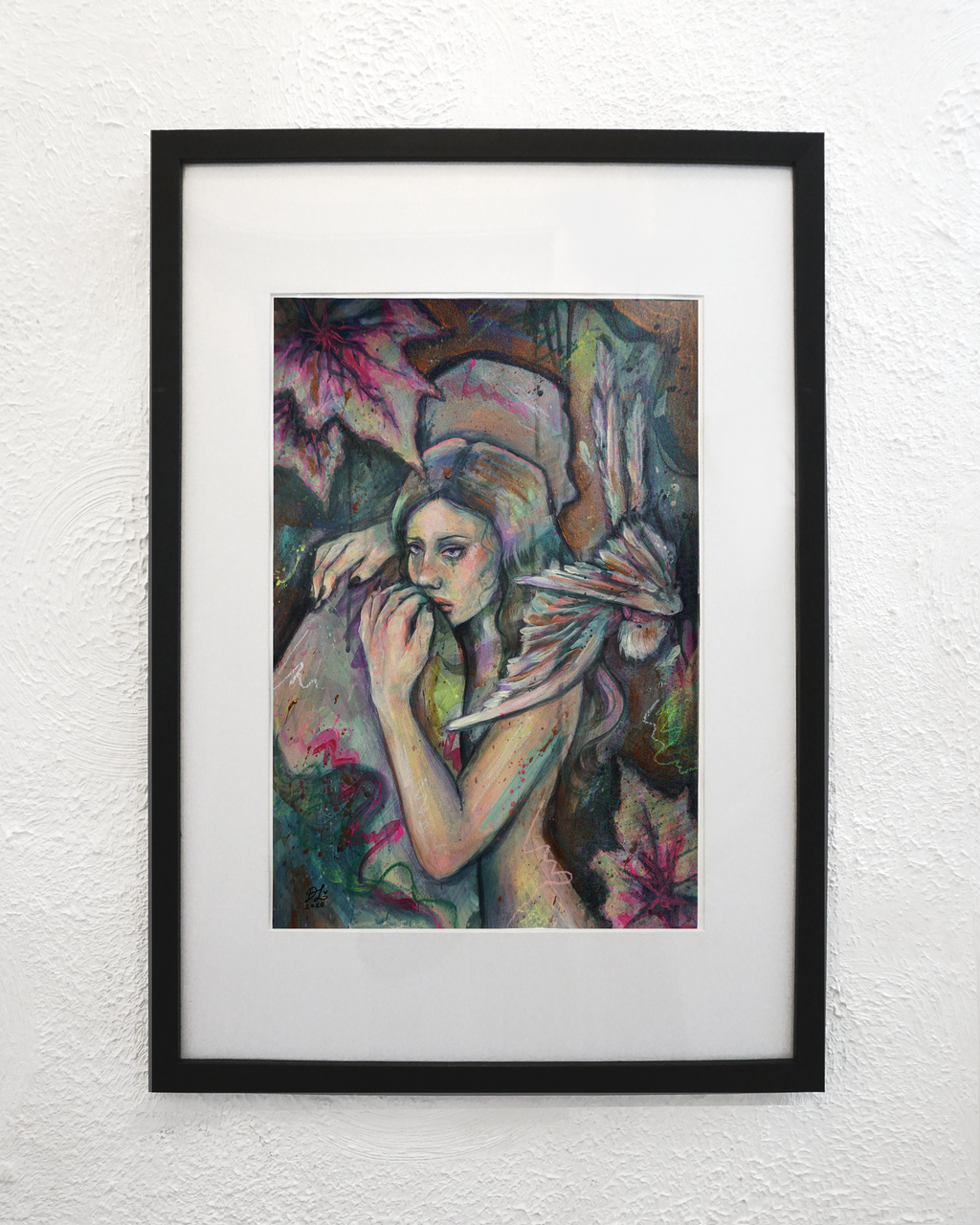 'A Fail to Kiss is a Fail to Cope' Original Framed Painting