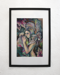 'A Fail to Kiss is a Fail to Cope' Original Framed Painting