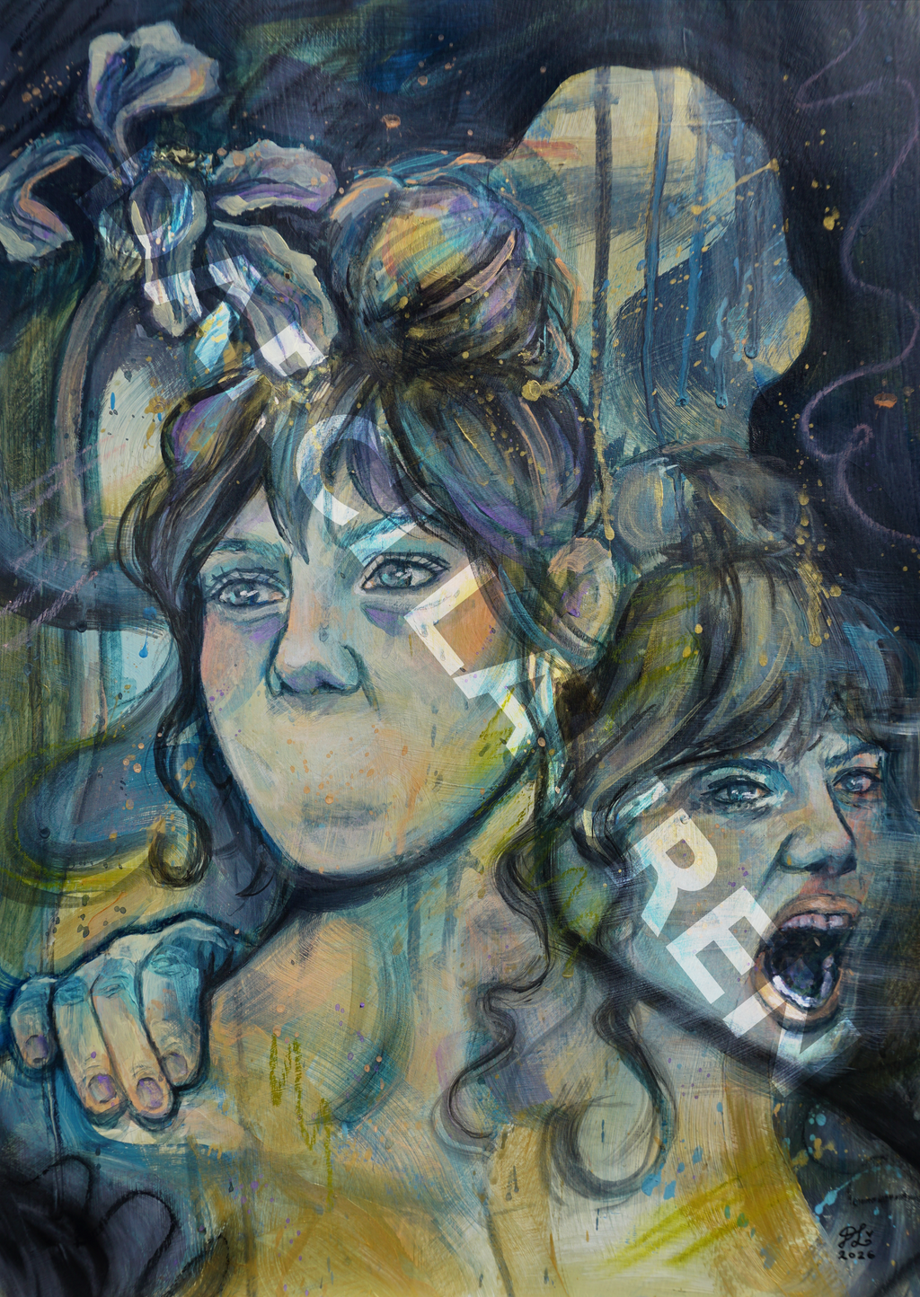 'Just Hoping I Seem Underwhelmed' Original Framed Painting